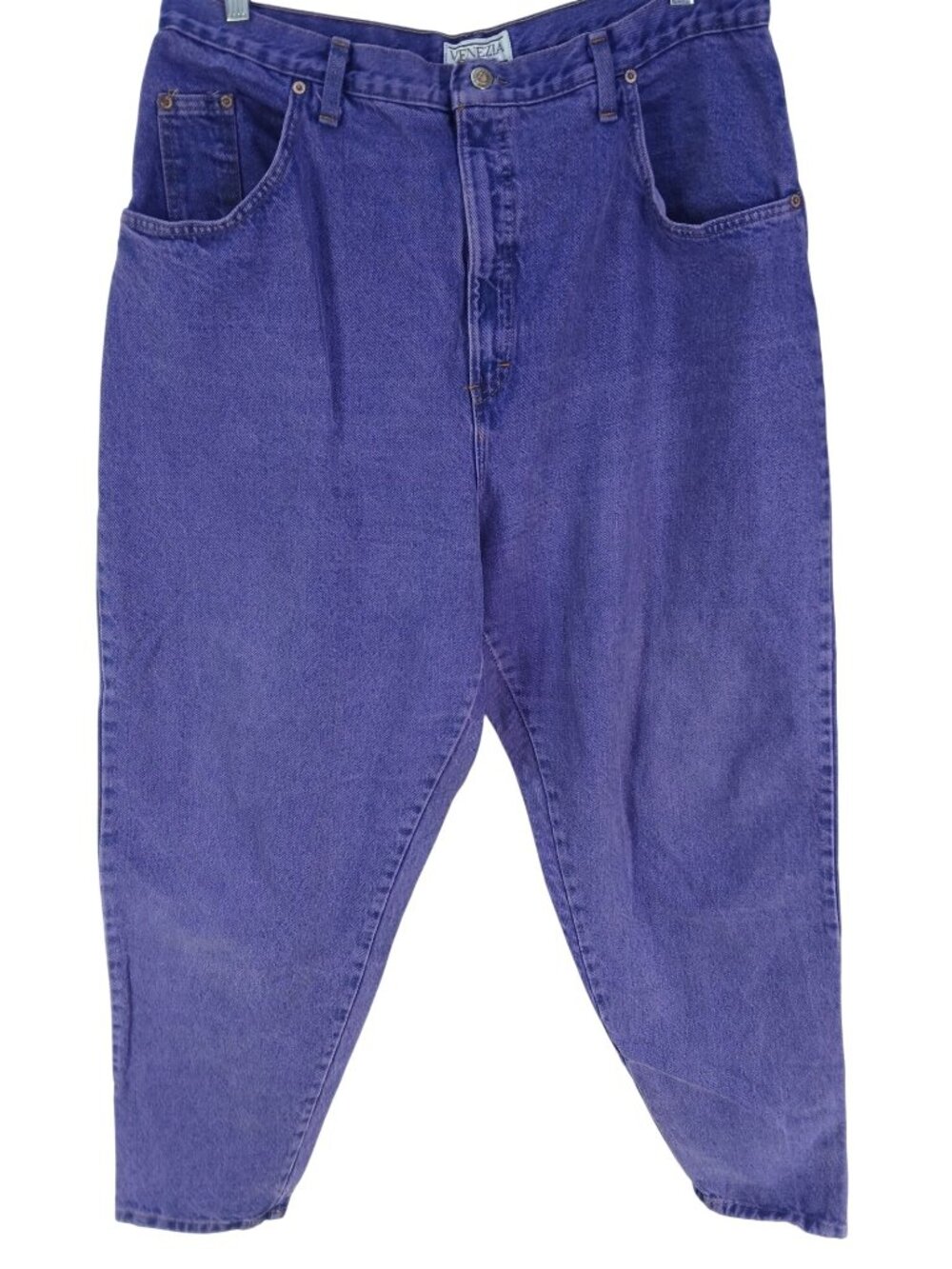 Vintage Venezia Purple High Waisted Tapered Jeans Womens Size 22 USA 100% Cotton